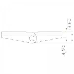 Paslanmaz Yaylı Yaprak Menteşe 50 x 55 x 2mm