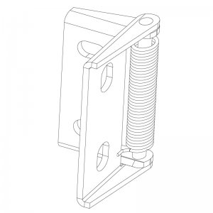 Paslanmaz Yaylı Yaprak Menteşe 50 x 55 x 2mm