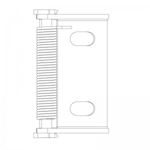 Paslanmaz Yaylı Yaprak Menteşe 50 x 55 x 2mm