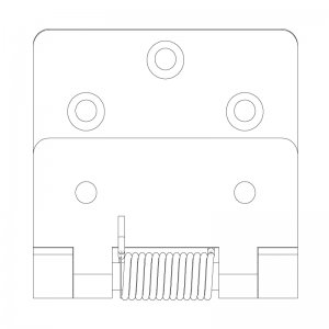 Paslanmaz Yaylı Yaprak Menteşe 70 x 50 x 1.5mm