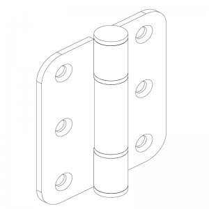 Paslanmaz Kapı Menteşesi 62 x 76 x 2.5mm