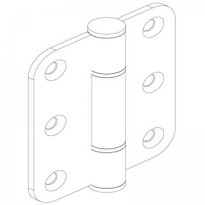 Paslanmaz Kapı Menteşesi 65 x 76 x 2.5mm