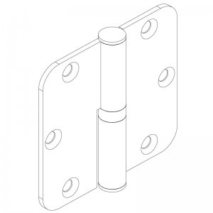 Paslanmaz Kapı Menteşesi 82 x 80 x 2.5mm