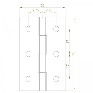 Sac Yaprak Menteşe 32 x 50 x 0.8mm