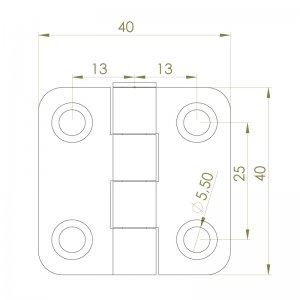 Sac Yaprak Menteşe 40 x 40 x 2mm