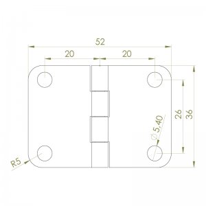 Sac Yaprak Menteşe 52 x 36 x 1.2mm