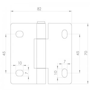 Sac Yaprak Menteşe  82 x 70 x 2.5mm