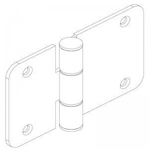 Paslanmaz Kapı Menteşesi 130 x 80 x 3mm