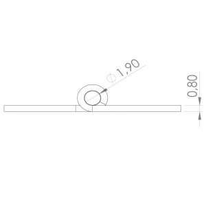 Paslanmaz Yaprak Menteşe 21 x 25 x 0.8mm