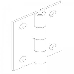 Paslanmaz Yaprak Menteşe 21 x 25 x 0.8mm