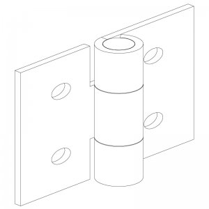 Paslanmaz Yaprak Menteşe 30 x 30 x 1.2mm