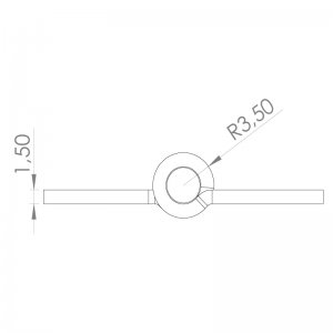 Paslanmaz Yaprak Menteşe 32 x 40 x 1.5mm