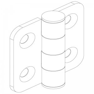 Paslanmaz Yaprak Menteşe 38 x 38 x 2mm