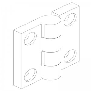 Paslanmaz Yaprak Menteşe 38 x 38 x 5mm