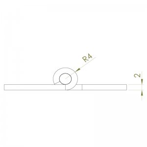 Paslanmaz Yaprak Menteşe 40 x 40 x 2mm
