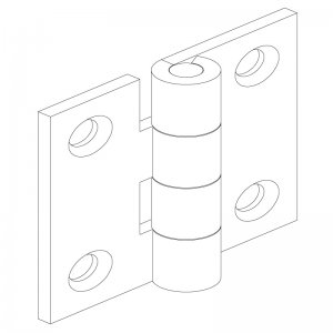 Paslanmaz Yaprak Menteşe 40 x 40 x 2mm