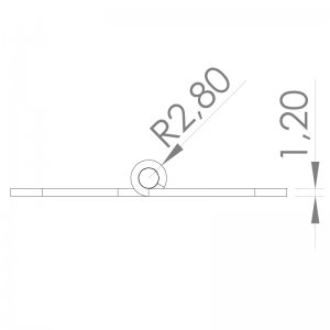 Paslanmaz Yaprak Menteşe 43 x 152 x 1.2mm