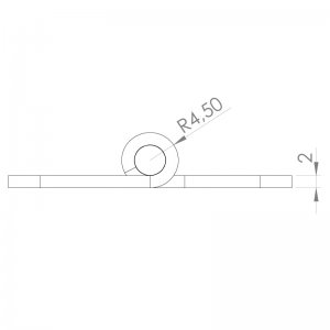 Paslanmaz Yaprak Menteşe 45 x 38 x 2mm