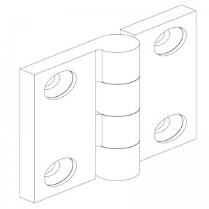 Paslanmaz Yaprak Menteşe 50 x 50 x 4.5mm