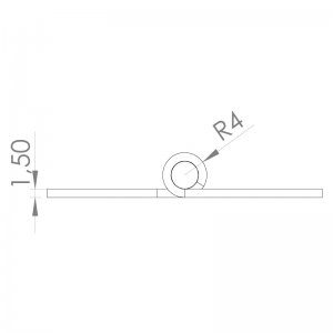 Paslanmaz Yaprak Menteşe 50 x 75 x 1.5mm