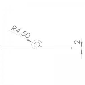 Paslanmaz Yaprak Menteşe 60 x 180 x 2mm