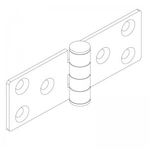 Paslanmaz Yaprak Menteşe 71 x 24 x 1.5mm