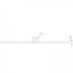 Paslanmaz Yaprak Menteşe 92 x 25 x 1.5mm