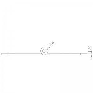 Paslanmaz Yaprak Menteşe 92 x 25 x 1.5mm