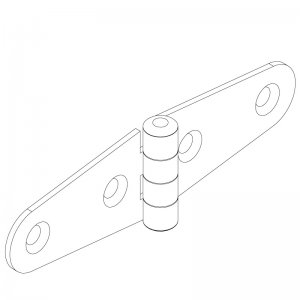 Paslanmaz Yaprak Menteşe 92 x 25 x 1.5mm