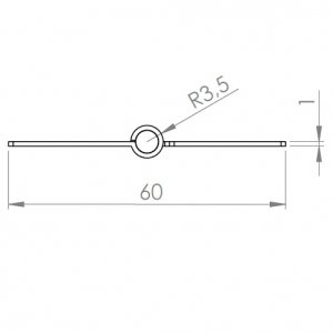 Paslanmaz Yaprak Menteşe 60 x 80 x 1 mm