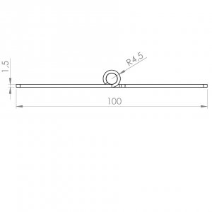 Paslanmaz Yaprak Menteşe 100 x 100 x 1,5 mm