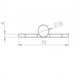 Paslanmaz Kapı Menteşesi 75 x 120 x 4mm