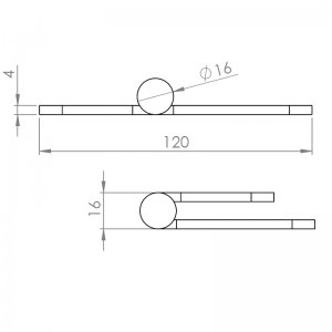 Paslanmaz Kapı Menteşesi 120 x 90 x 4mm