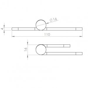 Paslanmaz Kapı Menteşesi 110 x 80 x 4mm