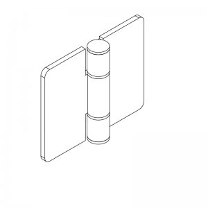 Paslanmaz Kapı Menteşesi 100 x 80 x 4mm