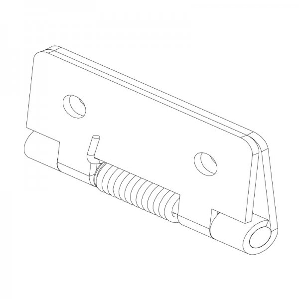 Paslanmaz Yaylı Yaprak Menteşe 50 x 50 x 1.5mm İçe Kapanan