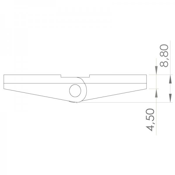 Paslanmaz Yaylı Yaprak Menteşe 50 x 55 x 2mm