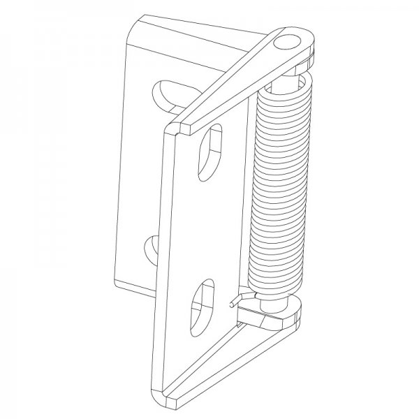 Paslanmaz Yaylı Yaprak Menteşe 50 x 55 x 2mm