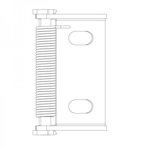 Paslanmaz Yaylı Yaprak Menteşe 50 x 55 x 2mm