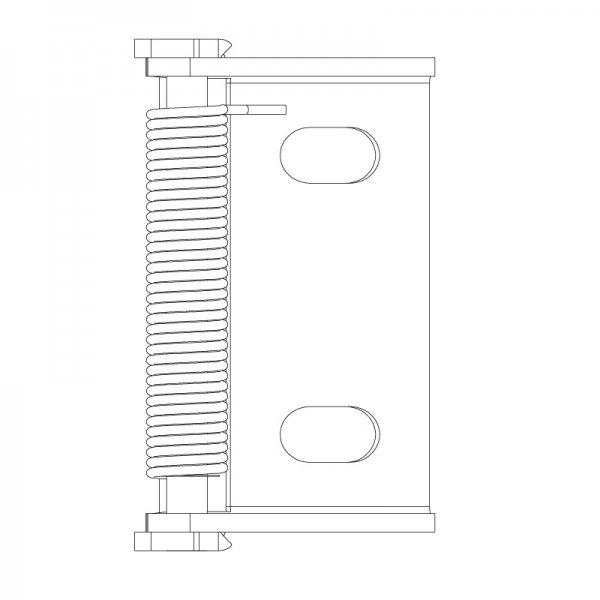 Paslanmaz Yaylı Yaprak Menteşe 50 x 55 x 2mm