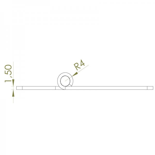 Paslanmaz Yaylı Yaprak Menteşe 70 x 50 x 1.5mm