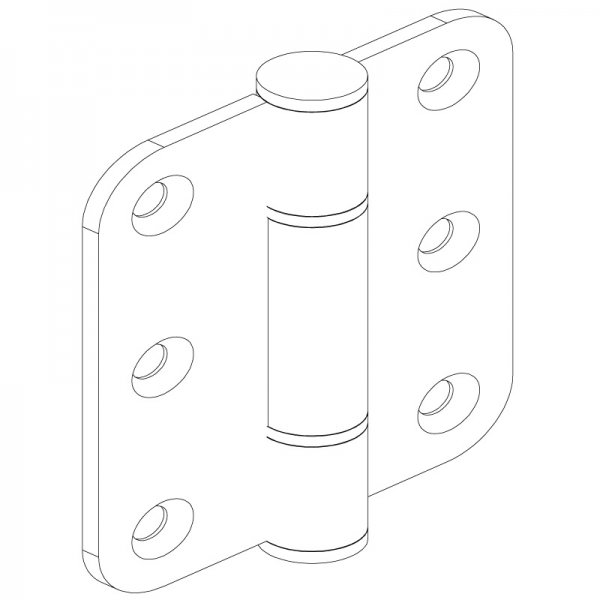 Paslanmaz Kapı Menteşesi 65 x 76 x 2.5mm