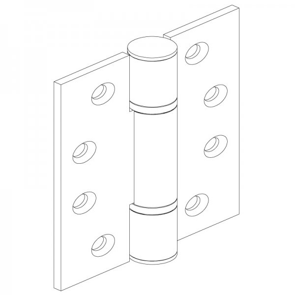Paslanmaz Kapı Menteşesi 76 x 102 x 3mm