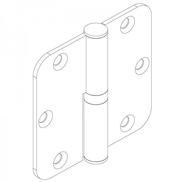 Paslanmaz Kapı Menteşesi 82 x 80 x 2.5mm