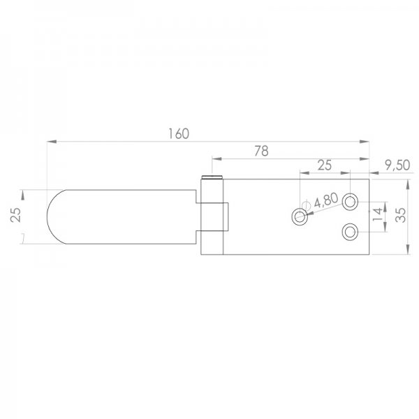 Sac Yaprak Menteşe 160 x 35 x 2.5mm