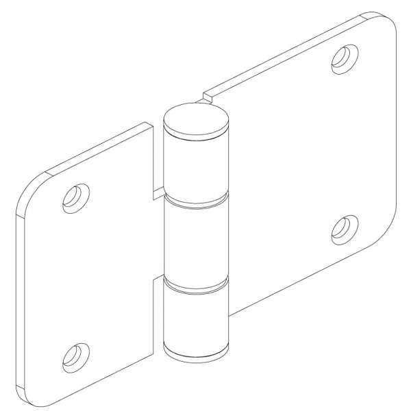 Paslanmaz Kapı Menteşesi 130 x 80 x 3mm