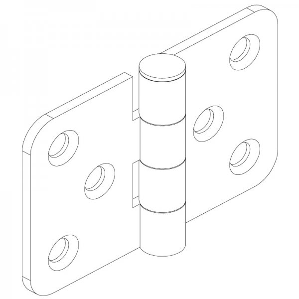 Sac Yaprak Menteşe 75 x 50 x 2.5mm