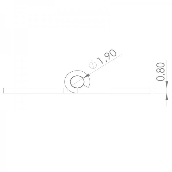 Paslanmaz Yaprak Menteşe 21 x 25 x 0.8mm