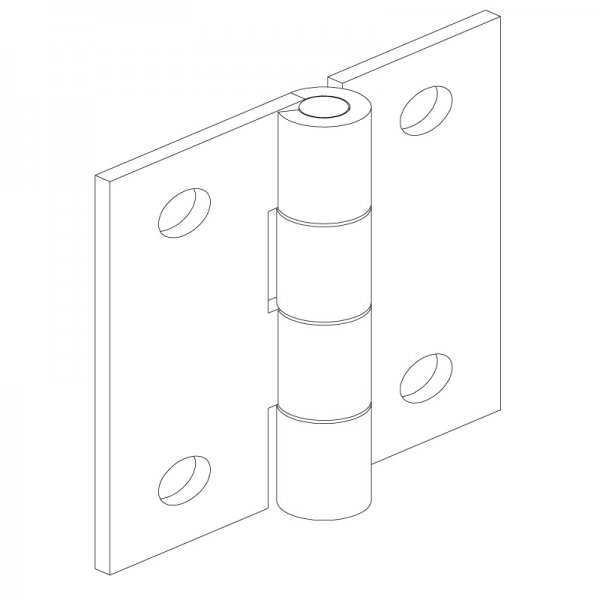 Paslanmaz Yaprak Menteşe 21 x 25 x 0.8mm