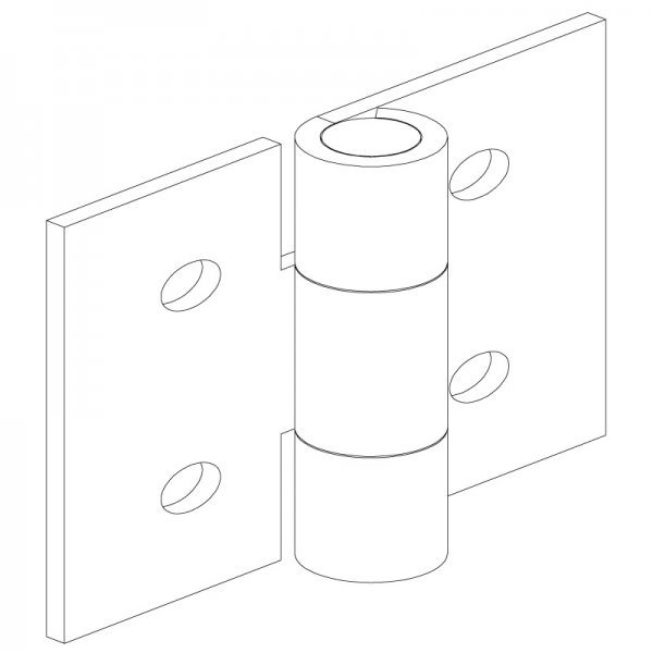 Paslanmaz Yaprak Menteşe 30 x 30 x 1.2mm